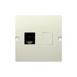 RJ11 univerzális telefon aljzat, a dobozokhoz csavarozva, bézs Kontakt Simon BMTF1.02/12