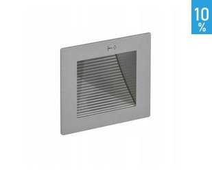 LED Soleo ezüst alumínium szögletes lépcsős talpas lámpa Italux DL-E02/SY