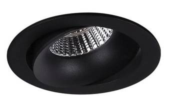 ARYA TILTED LED 8W 3000K 610lm dimmelhető kerek süllyesztett lámpatest fekete Maxlight H0099