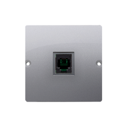 Szimpla univerzális RJ11 telefon aljzat inox (met.) Kontakt Simon BMTU.01/21