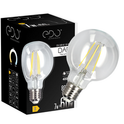 DARI LED izzószálas dekorációs izzó 7W, E27, 4000K, 806lm, 230V, CLEAR G80, EDO777632 EDO Solutions