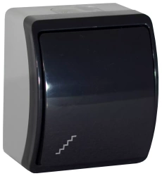 Fröccsenésálló váltókapcsoló, szürke-antracit, IP44 KOALA 153-09 ViPlast