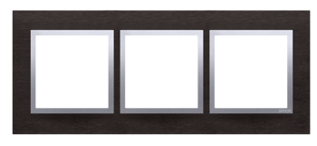 Simon 54 Premium Inox Yin - fém 3 irányú keret Nature DRN3/78