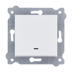 Egyetlen kapcsoló megvilágítással Fehér 201/01E EXEN