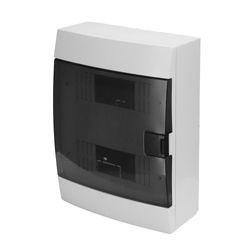 Felszíni kapcsolószekrény 16 modulos fehér füst HOROZ