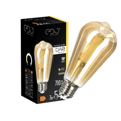 DARI LED izzószálas dekorációs izzó 7W, E27, 3000K, 710lm, 230V, GOLD ST64, EDO777624 EDO Solutions