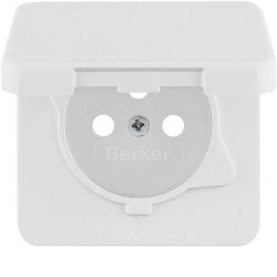 Berker IP44 foglalat előlap w / u p / t burkolattal fröccsenésálló IP44 hófehér 39420409