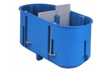 Szerelődoboz üreges falakhoz, gipszkartonlapokhoz 2x 60 mm mély dupla Multibox Simet P2x60D