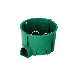 Süllyesztett kötődoboz Ø60 lapos, csavarokkal zöld EDO777893 EDO Technic