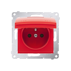 Simon 54 Premium Burkolat földelt aljzatoknak IP44  piros