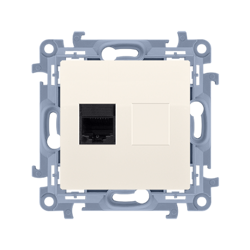 Hálózati aljzat RJ45 kategória 5e (modul) krémszínű Simon 10
