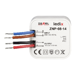 Doboz tápegység 14V DC / 8W, ZNP-08-14, ledix Zamel