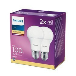 Szett 2x LED izzó Philips E27 13W 2700K 1521lm Philips 13W 2700K 1521lm Philips