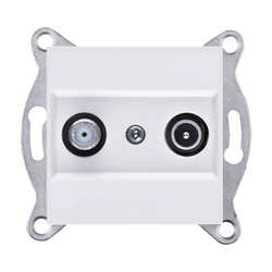 TV-SAT csatlakozóaljzat, fehér 264/01E EXEN