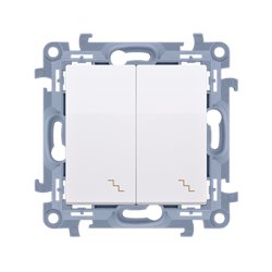 Alternatív kapcsoló dupla LED háttérvilágítással (modul) 10AX 250V fehér Simon 10
