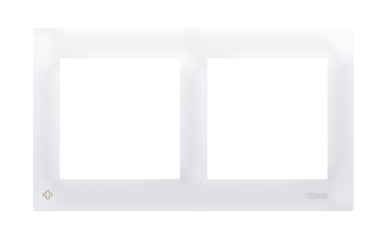 2 irányú keret PREMIUM gipszkarton dobozoknak IP20 / IP44 antibakteriális, fehér Kontakt Simon DRK2/AB11