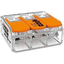 Wago gyorscsatlakozó 3x0,5-6 mm-es kioldókarokkal 221-613