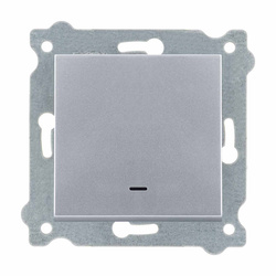 Alternatív kapcsoló háttérvilágítással | Ezüst | 210/10E | EXEN |