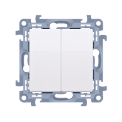 LED-es világítással ellátott IP44-es változatú Alternatív kapcsoló (modul) 10AX 250V fehér Simon 10