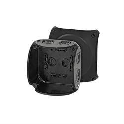 HENSEL csatlakozódoboz 104x104x70mm IP66/67 fekete KF 0400 B
