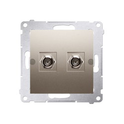 Simon 54 Premium arany DASF2.01/44 "F" típusú dupla antenna aljzat (moduláris)