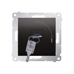 Simon 54 Premium Egypólusú, antracit, kulcsos kapcsoló 2 állású "0-I" N/O érintkező, kulcskimenet minden állásban, DW1K.01/48