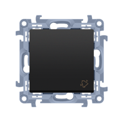 Csengő nyomógomb (modul) 10AX 250V fekete Simon 10
