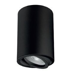 ULTER kerek felszíni csöves lámpatest állítható GU10 fekete Bemko