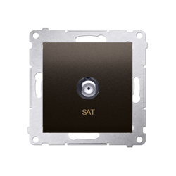 Simon 54 Premium Barna matt szimpla SAT-antenna aljzat (moduláris)  DASF1.01/46