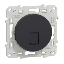 RJ45 cat.5 UTP számítógépes aljzat antracit Odace