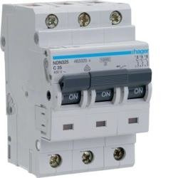HAGER NDN325 KISMEGSZAKÍTÓ 3P, D-25A, 10KA, 3M