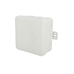 Rugalmas felületre szerelhető kötődoboz 85x85x41mm IP54, 12 bevezetés, pattintós fedél, fehér V6 EDO777913 EDO Technic