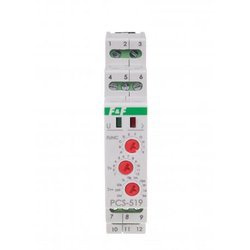 Időrelé; 0,1s÷24nap; DPDT; 250VAC/8A; Utáp: 230VAC; 24VDC; DIN; IP20; PCS-519DUO F&F