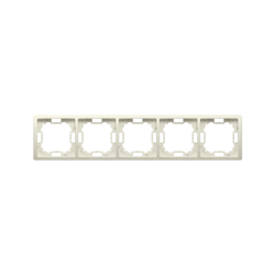 5 irányú keret – univerzális vízszintes és függőleges, bézs Kontakt Simon BMR5/12 modul