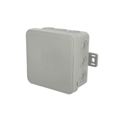 Rugalmas Falon Kívüli Doboz 75x75x41mm IP54 12 Pattintós bemenet gyengítésekkel Szürke V5 EDO777911 EDO Technic