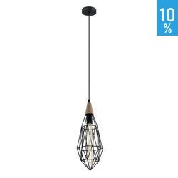 Maelle keskeny drótketrec fekete ipari teardrop függőlámpa Italux MDM-2595/1S BK