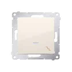 Simon 54 Premium Krém lépcsőkapcsoló LED háttérvilágítással (moduláris) gyorscsatlakozó, DW6L.01/41