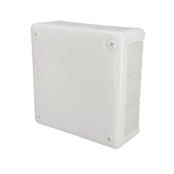 Felületre szerelhető csatlakozódoboz 118x118x46mm IP55 12 bevezetőnyílás gumitömítéssel fehér VP-51 EDO777929 EDO Technic