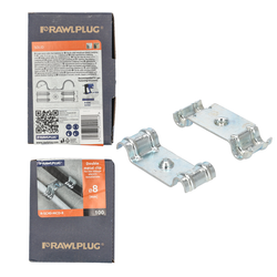 Dupla 8 mm-es horganyzott acél kábelbilincs