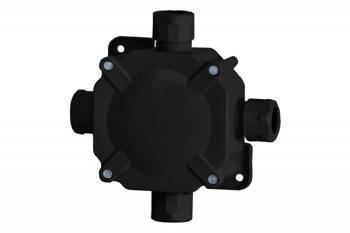 F11 hermetikus doboz csatlakozóblokkal - fekete IP67 F-electro