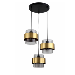 Miele 3 füstös függőlámpa 3xE27 arany LP-866/3P SM/GD SM/GD