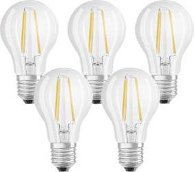 Osram Base átlátszó üveg búra, 7W, 806lm, 2700K, E27 LED körte izzó 5 db