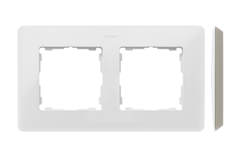 2-es keret Detail original-mono fehér / meleg szürke alap Simon 82 Detail