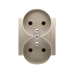 Simon 54 Premium arany DGZ2MZP/44 Burkolat dupla aljazoknak, biztonsági zsaluval PREMIUM kereteknek