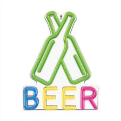 Neon PLEXI LED BEER fali lámpa több színben FPNE08X T-00469 PLASTROL
