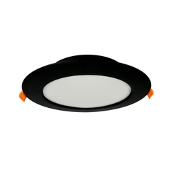 Süllyesztett LED lámpatest ALEXIS 12W 1050lm IP20 CCT kerek fekete | HOROZ