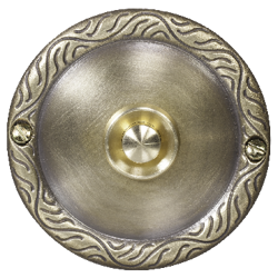 Sárgaréz csengőgomb kerek sínnel 1A/50V, PDM-231-MOS, ynsta Zamel