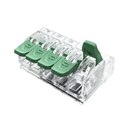 Szerelőkapocs karos mindenféle vezetékhez 5x 0,2- 4mm2 Zöld EDO415 EDO Technic