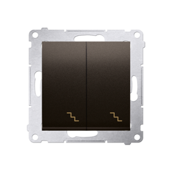 Simon 54 Premium Barna matt dupla lépcsőkapcsoló (moduláris) X csavaros csatlakozók, DW6/2.01/46