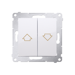 Simon 54 Premium Fehér redőnykapcsoló nyomógomb, gyorscsatlakozó, DZP1.01/11